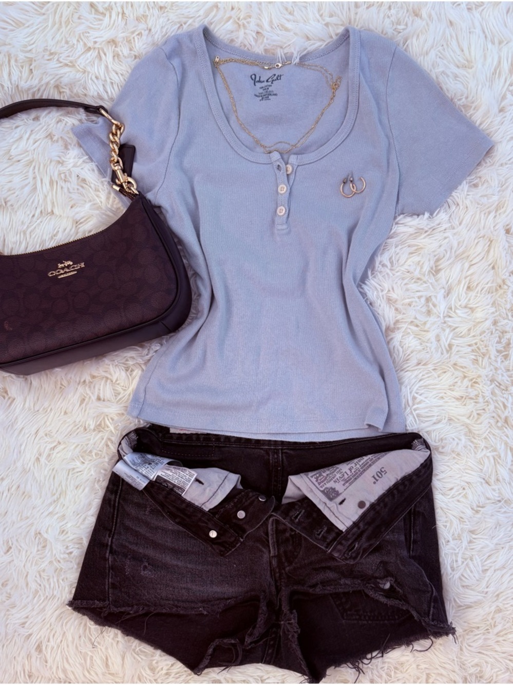 Brandy Melville Blue Zelly Top